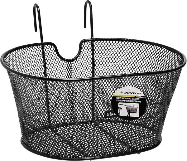 Dunlop Vehicle 871125241704 Bicycle Basket, Black