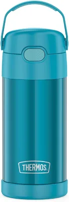 THERMOS FUNTAINER Water Bottle with Straw, 12oz, Teal | Kids Stainless Steel Insulated Water Bottle,