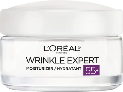 L'Oreal Paris Wrinkle Expert 55+ Anti-Aging Face Moisturizer with Calcium, Non-Greasy, Suitable for 