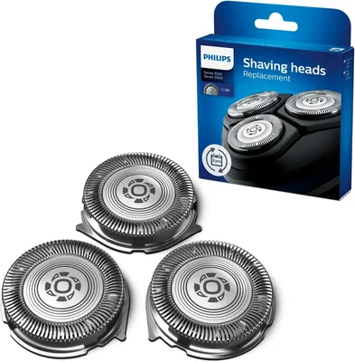 Têtes de rasage Philips, compatibles avec les séries 1000, 3000 et 5000, performance optimale, auto-aiguisant, 3 lames
