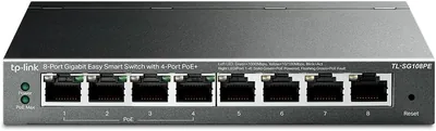 Tp-Link Tl-Sg108Pe Bureau POE Schakelaar 8 Poorten Gigabit, Zwart (51% Korting)