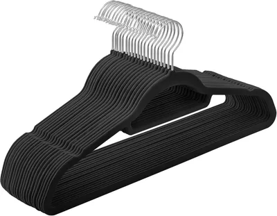 SONGMICS Aksamitny wieszak na płaszcze, 20 szt., antypoślizgowy, 0,6 cm, obrotowy hak 360°, Best Deal