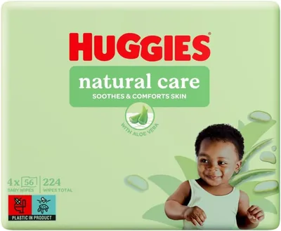 Huggies® Natural Care Baby Cleansing Wipes - 4x 224 Wipes | 23% Off