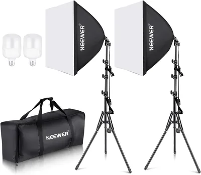 Neewer 700W Photography Umbrella 60x60cm Softbox Lighting Kit