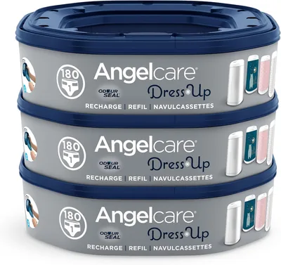Angelcare - 3 Lits de Couches Octogonaux Anti-Odour - Dress Up - Fabriqué en France