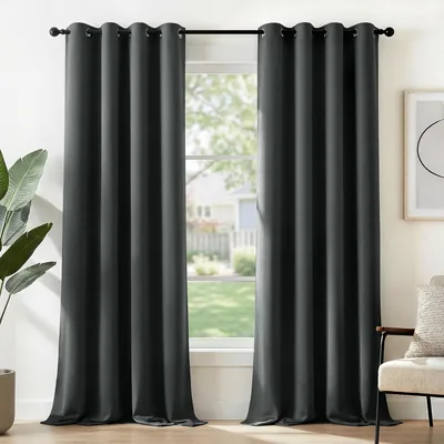 Curtains Déconovo Isolés Thermiquement Anti-Froid, 135 x 240 cm, Voilages Occultants pour Salon et Chambre à Coucher, Design Moderne