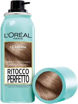 Spray L'Oréal Paris Perfect Touch per Radici e Capelli Bianchi, Durata fino a 1 Shampoo, Marrone, 75 ml
