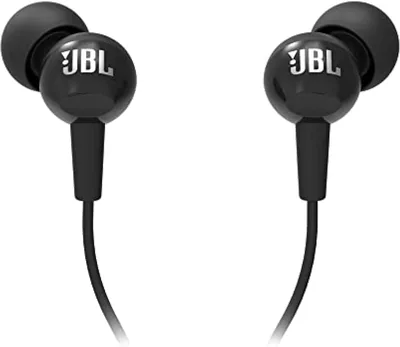 JBL C100SI वायर्ड इन-ईयर हेडफ़ोन के साथ माइक, प्योर बेस साउंड, वन बटन मल्टी-फ़ंक्शन रिमोट, प्रीमियम मेटलिक फ़िनिश, अंग्रेज़ी
