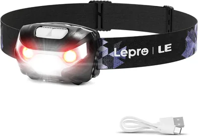 Lepro LED Headlamp Rechargeable - Super Bright Torch