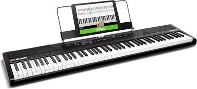 Piano Digital Alesis Recital de 88 Teclas Semicontrapesadas | 20W, 5 Voces, Modos Split/Layer, Respuesta al Tacto