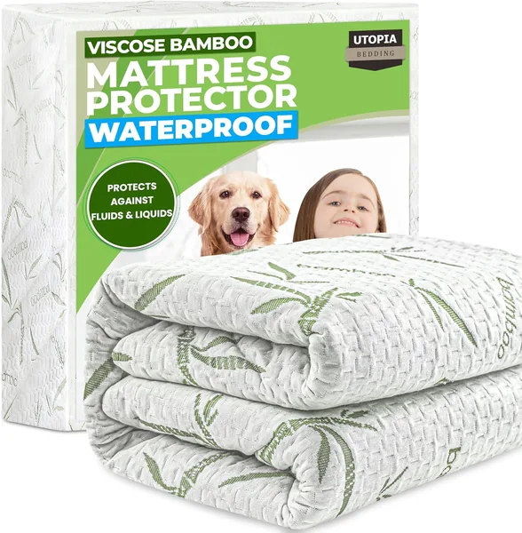 Utopia Bedding Waterproof Mattress Protector Queen Size