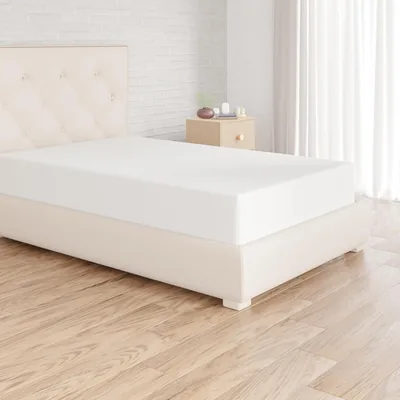 Hule ajustado Amazon Basics, 90 x 190 x 30 cm, Microfibra de Poliéster, Blanco - 5% de descuento
