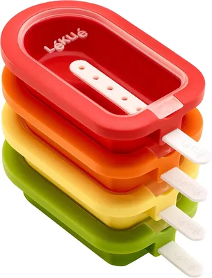 Kit Lékué 4 Mini Poles Apilables de Silicona Platino Multicolor, 60ml x 4 - 20% de Descuento