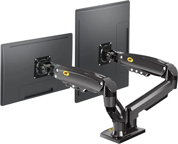 NB North Bayou Dual Monitor Desk Mount Stand Full Motion Swivel Computer Monitor Arm for Two Screens 17-27 Inch