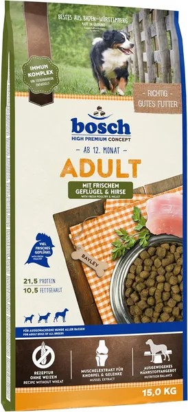 Bosch HPC Adult Dog Food - Fresh Poultry and Millet for All Breeds