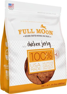 Full Moon Chicken Jerky Healthy All Natural Dog Treats Human Grade Made in USA Grain Free, 1.5 Pound