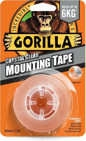 Gorilla Double Sided Mounting Tape Clear 1.5m Pack of 1