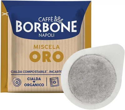 Caffè Borbone Compostable Coffee Pod - Emballage Recyclable - Mélange Doré - 100 Pods - Système ESE