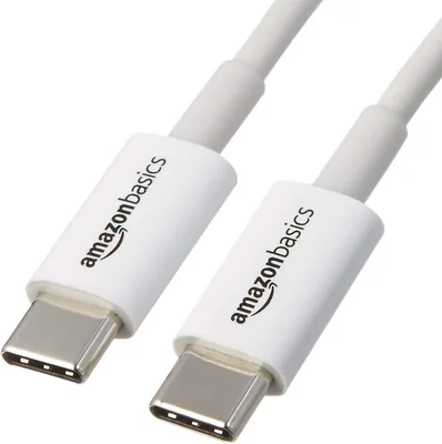 AmazonBasics USB-C zu USB-C 2.0 Kabel - 0,9 m - Weiß