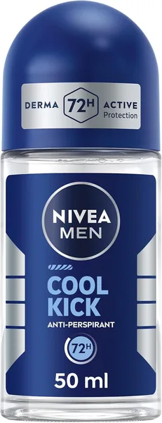 NIVEA MEN Cool Kick Anti-perspirant Roll-On Deodorant, 50ml