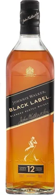Johnnie Walker Black Label, 1 L, Whisky Blendido Scotch, Envejecido 12 Años, Sabor Dulce y Ahumado