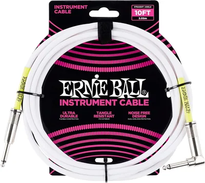Ernie Ball Classic Instrument Cable 10ft White Best Deal