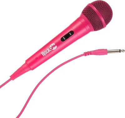 Microphone RockJam Filé Karaoke Dynamique à Une Direction - Rose - Meilleur Prix