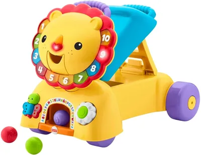 Andadera Fisher-Price León Camina Conmigo 3 en 1 | Modo sentarse, caminar y montar; botones luminosos de números y colores