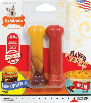 Nylabone Power Chew Bacon Cheeseburger Bone Chew Toy, 24% Off