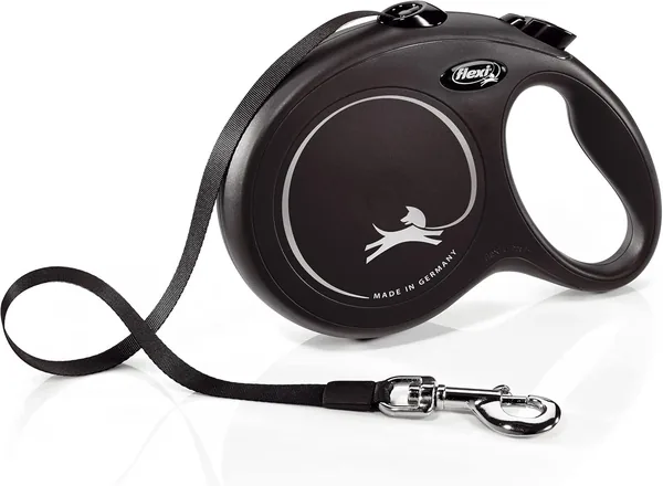 Flexi New Classic Leash - Zwart 22% Korting
