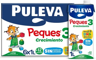 Leche de crecimiento Puleva Small 3 +12 meses Pack 6 x 1l | Preparación para el crecimiento infantil