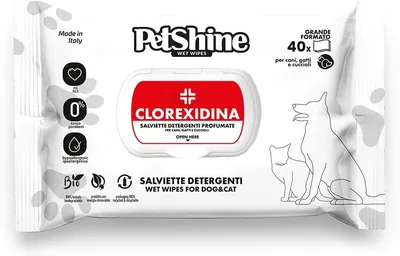 Higiene PetShine con Chlorexidina: 40 Toallitas para Mascotas, Desinfección y Eliminación de Olores, Alcohol - Mejor Oferta