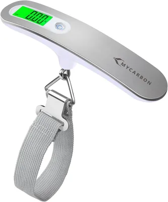 MYCARBON Digitale Kofferweegschaal, Luggage Scale, Analoge, voor Reiskoffer, Keuken, Vissen, 50 kg, Hangende Schalen, Digit