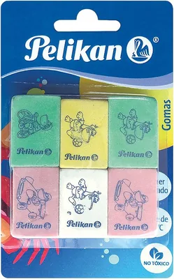 Pelikan Tarjeta 6 gomas Multicolor - Mejor Trato