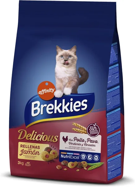 Brekkies Delicious Cat Food with a Selection of Birds and Vegetables - 3000g