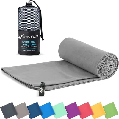 Fit-Flip Mikrofiberhandduk - Kompakt, ultraligt och snabblädande mikrofiber - En perfekt reis- och sporthandduk