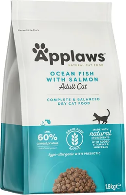 Applaws Complete Dry Food Adult Cat Ocean Fish Salmon 1.8kg Best Deal