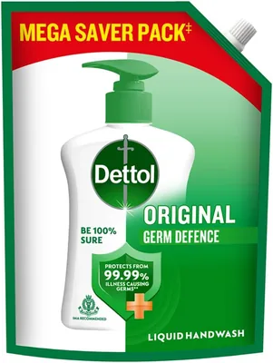 डेटल लिक्विड हैंडवॉश रिफिल - मूल हैंड वॉश, 1350ml | जीम डिफेंस फॉर्मूला | 10 गुना बेहतर जर्म प्रोटेक्शन