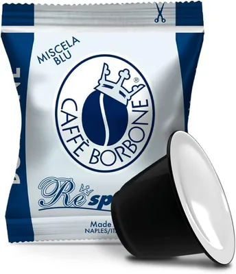 Caffè Borbone Café Espresso, Mélange Bleu - 100 Capsules - Compatible avec les Machines à Café Nespresso Domestiques*