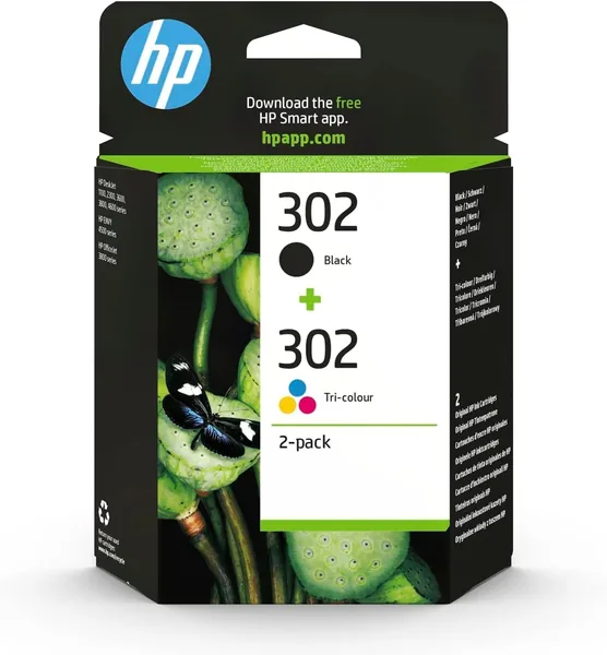 HP X4D37AE 302 Original Ink Cartridges Black and Tri-color Pack of 1