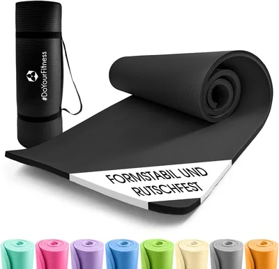 DoYourFitness Yoga Matte Rutschfest. Für Anfänger und Fortgeschrittene. Stärke 0,8 cm - 2 cm. Gelenkfreundliche Gymnastik