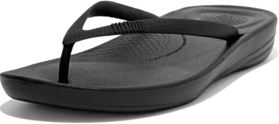 Fitflop Dames Ergonomen Flip-flops met Toe Separator Sandalen Slippers - IQinches, Zwart, EU 38