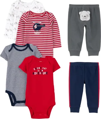 Conjunto de 6 peças para bebês meninos Carter's