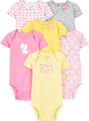 Pacote com 6 Bodies Sem Mangas Simple Joys by Carter's para Meninas