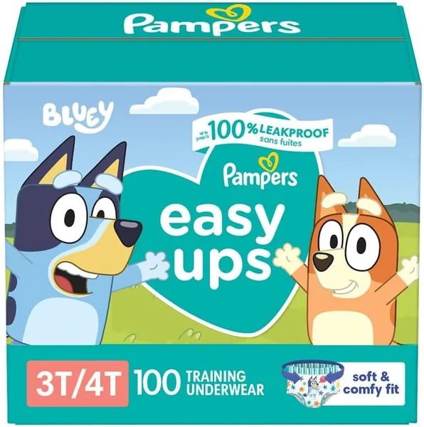 Pampers Easy Ups Training Underwear Boys Size 3T/4T, 100 Count