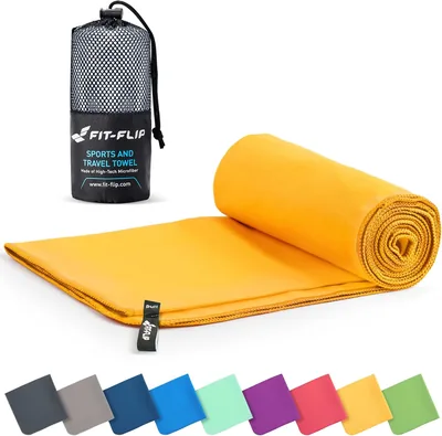 Fit-Flip Microvezel Handdoeken - 12 Kleuren, 8 Groottes - Compact, Ultralicht & Snel Droogend - De Perfecte Sporttowel