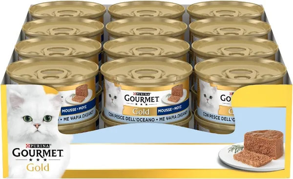 GOURMET Gold for Adult Cats Mousse with Ocean Fish