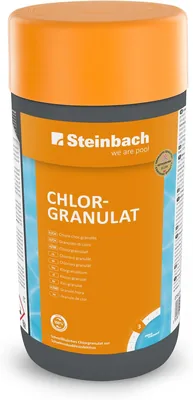 Steinbach Poolchemie Desinfektionsmittel, Chlorgranulat, 1 kg, Weiß