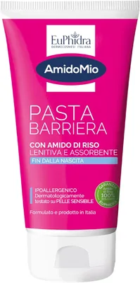 Euphidra - Pasta Barriera allo Starchio di Riso 100% Biologico, Azione Protettiva e Lenitiva, per Pelle Sensibile - 250g