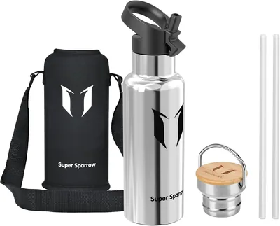 Sparrow Insulatad Vattenkopp - Stålskriven Strumpe 500/750ml/1L | Sportkopp, Drikkopp, Termisk Kopp